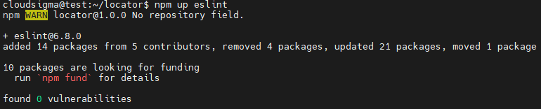 update eslint