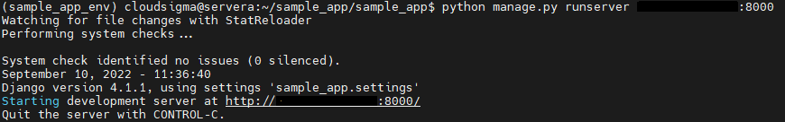 Views in Django Start Server