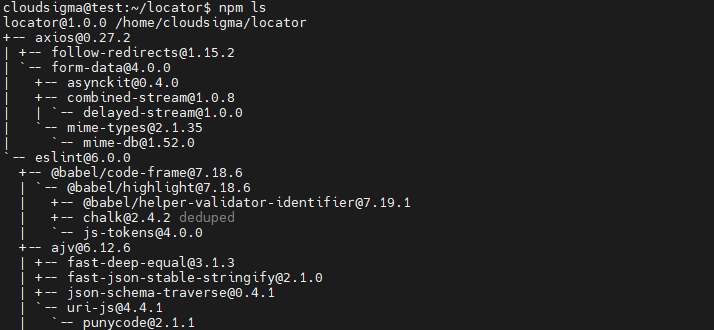 npm list op