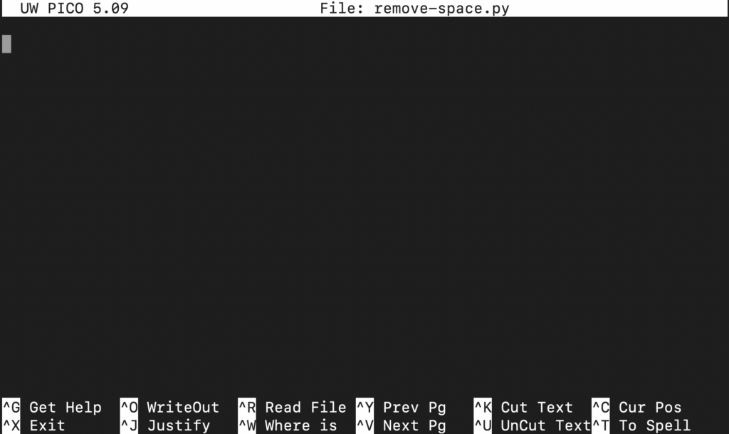 nano editor