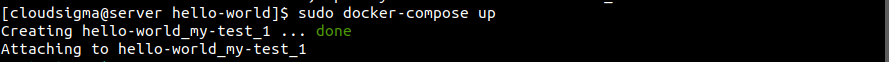 sudo docker-compose up