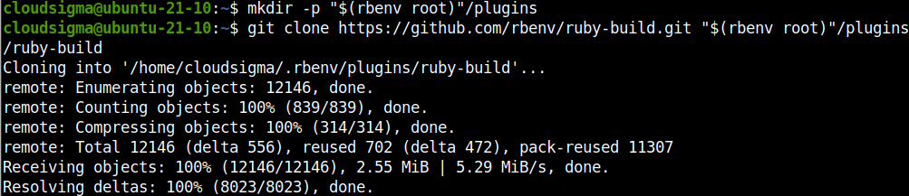git clone