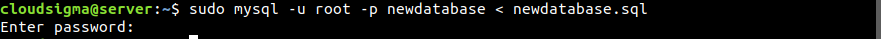 sudo mysql -u