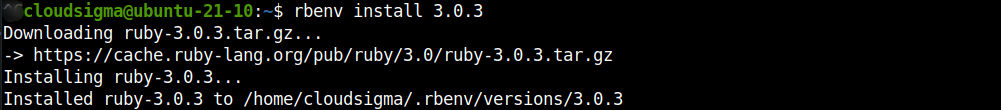 rbenv install