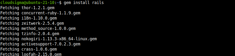 gem install rails