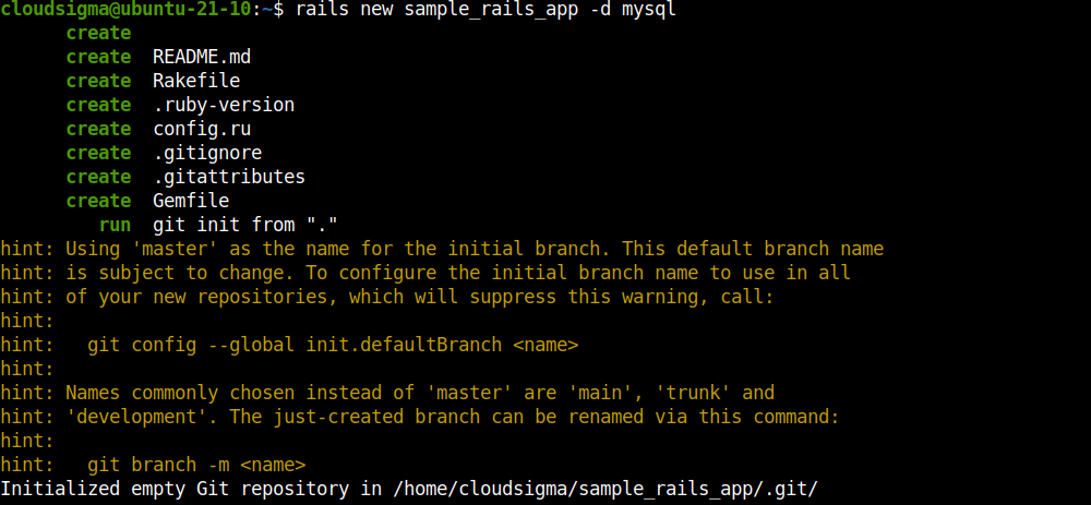 rails new