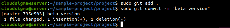 sudo git add