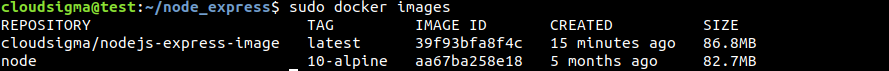 sudo docker