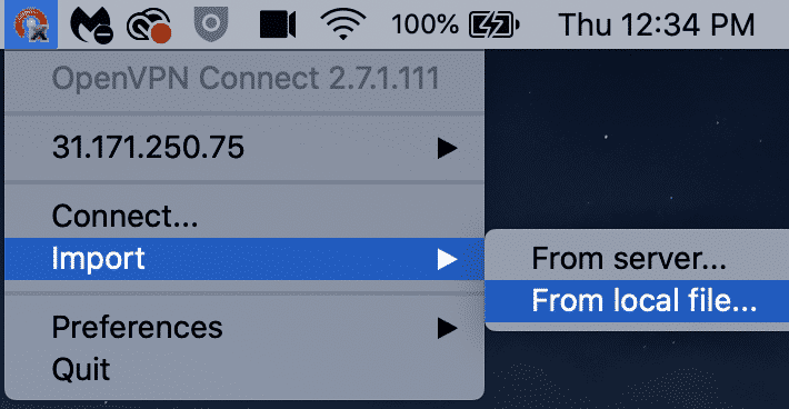 12-VPN Connection on Mac1 OpenVPN