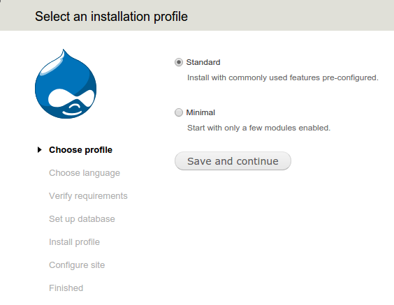 installing Drupal image 1