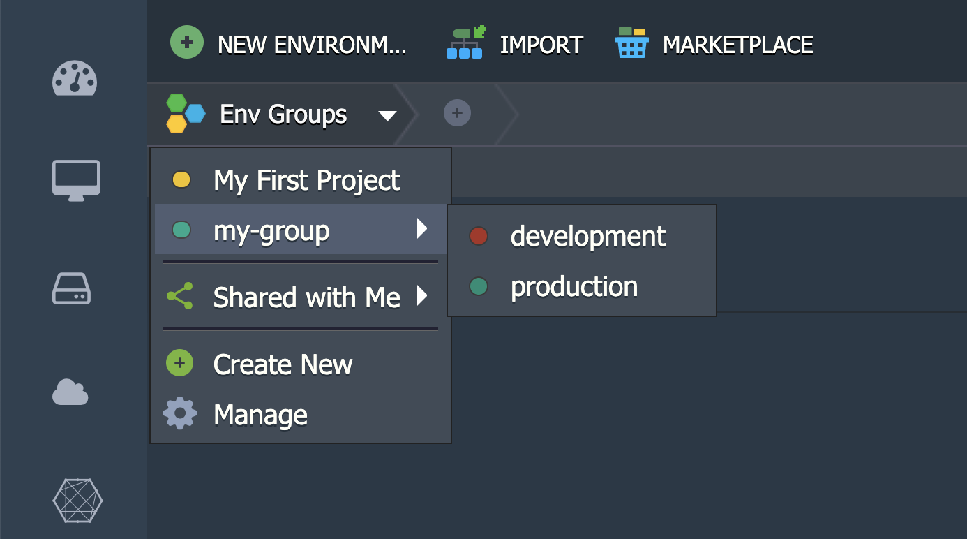 PaaS Dashboard new environment