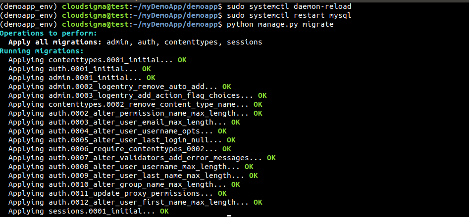 python manage