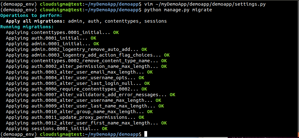python manage