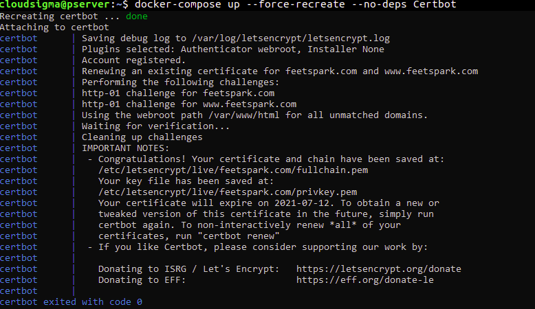 docker-compose up