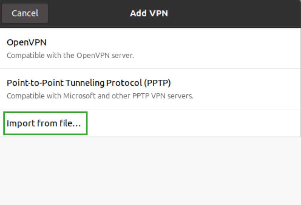 7-VPN Connection on ubuntu1