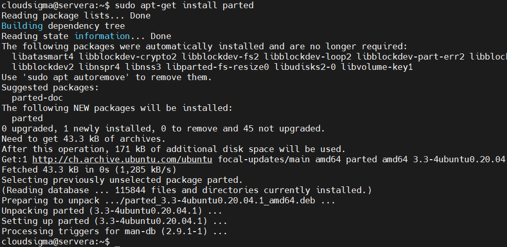 Install Parted