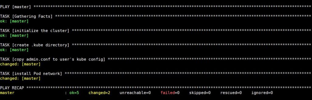 setting up master node create a kubernetes cluster