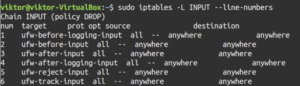 Delete rules by chain and number - filter