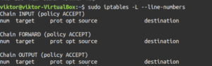 iptables result