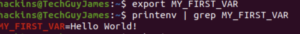 printenv variable value