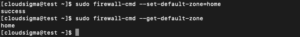 firewall change default zone