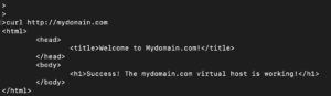 Apache curl mydomain.com