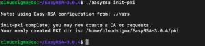 easyrsa init-pki