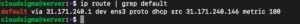 default ip route