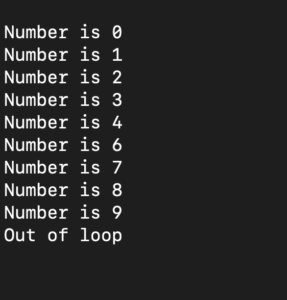 continue output python