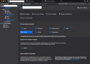 thunderbird setup SMTP Server
