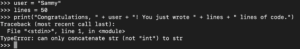concatenation error