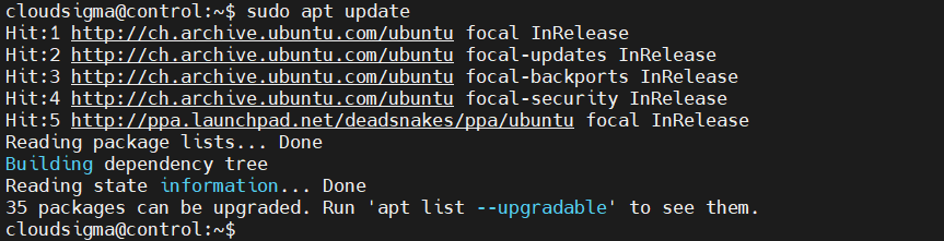 Control apt update