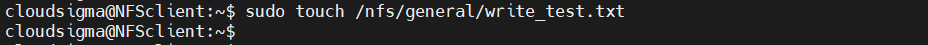 Create file in nfs