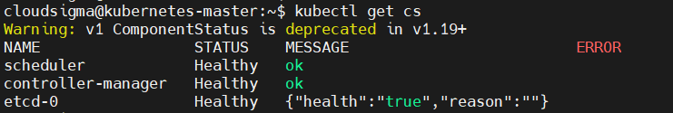 Component Status Short