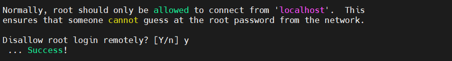 Disable Root Login