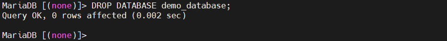 Drop DB