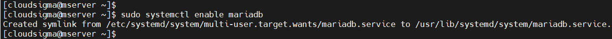 Enable Mariadb