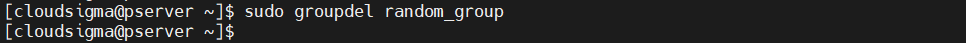 Groupdel