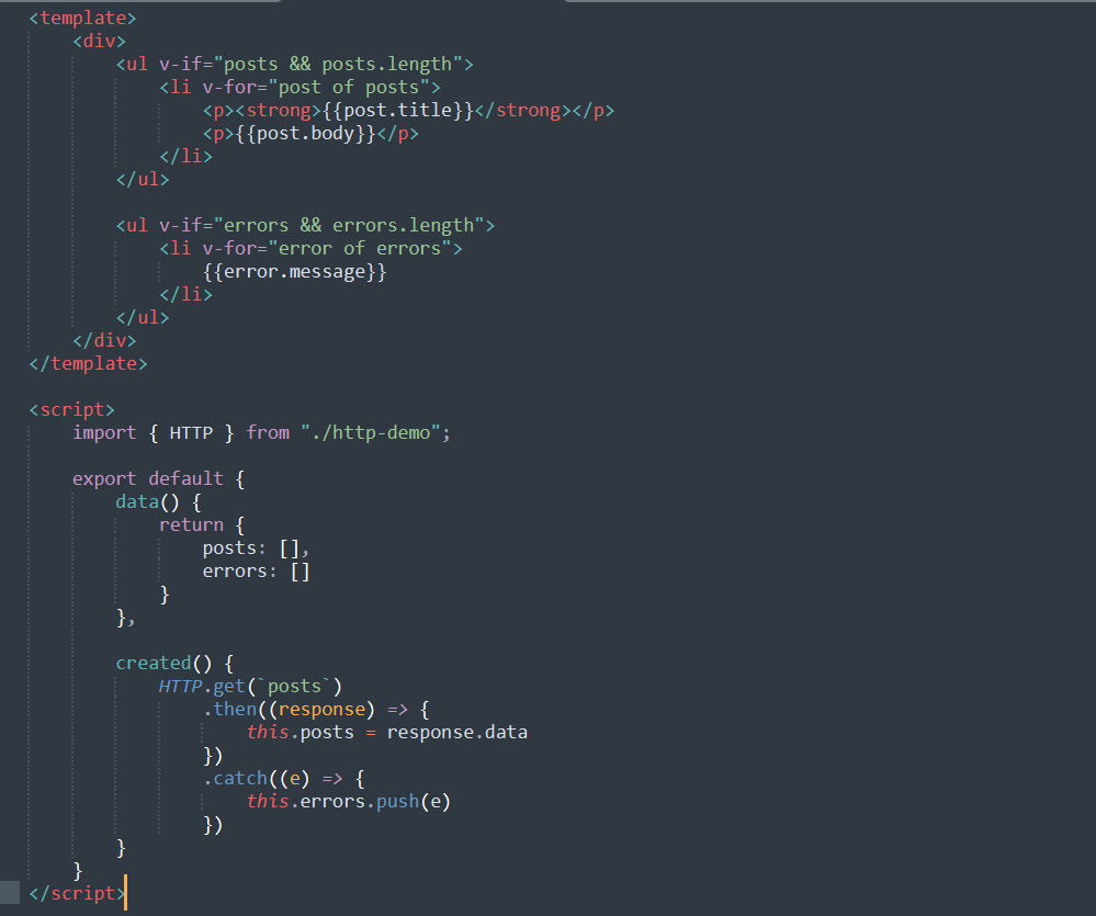 Configuring a REST API with Axios in Vue.js http_format