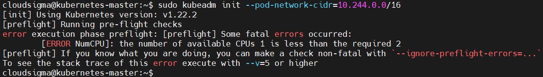 install Kubernetes InitError