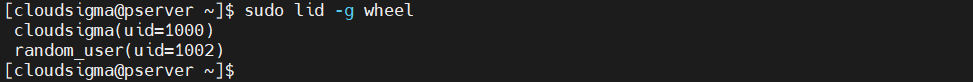 Users on CentOS Lid