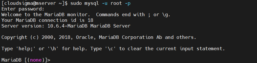 Mariadb Shell