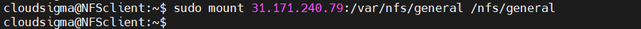 Mount general directory on client