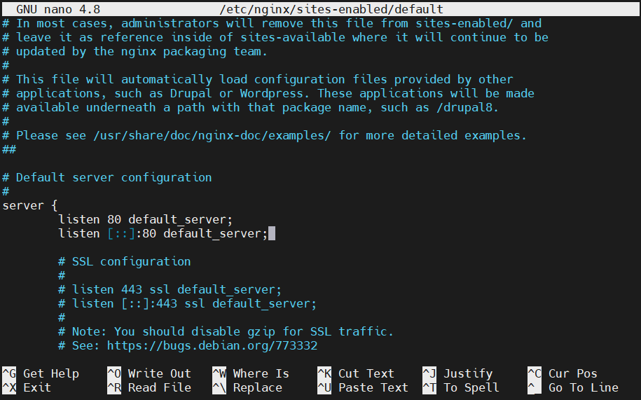Port Forwarding Nginx Default File