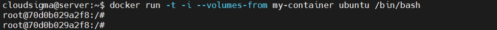 Docker Data Volumes 2 Run docker container