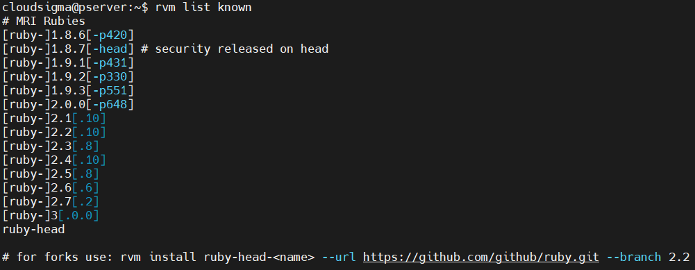 rvm_versions