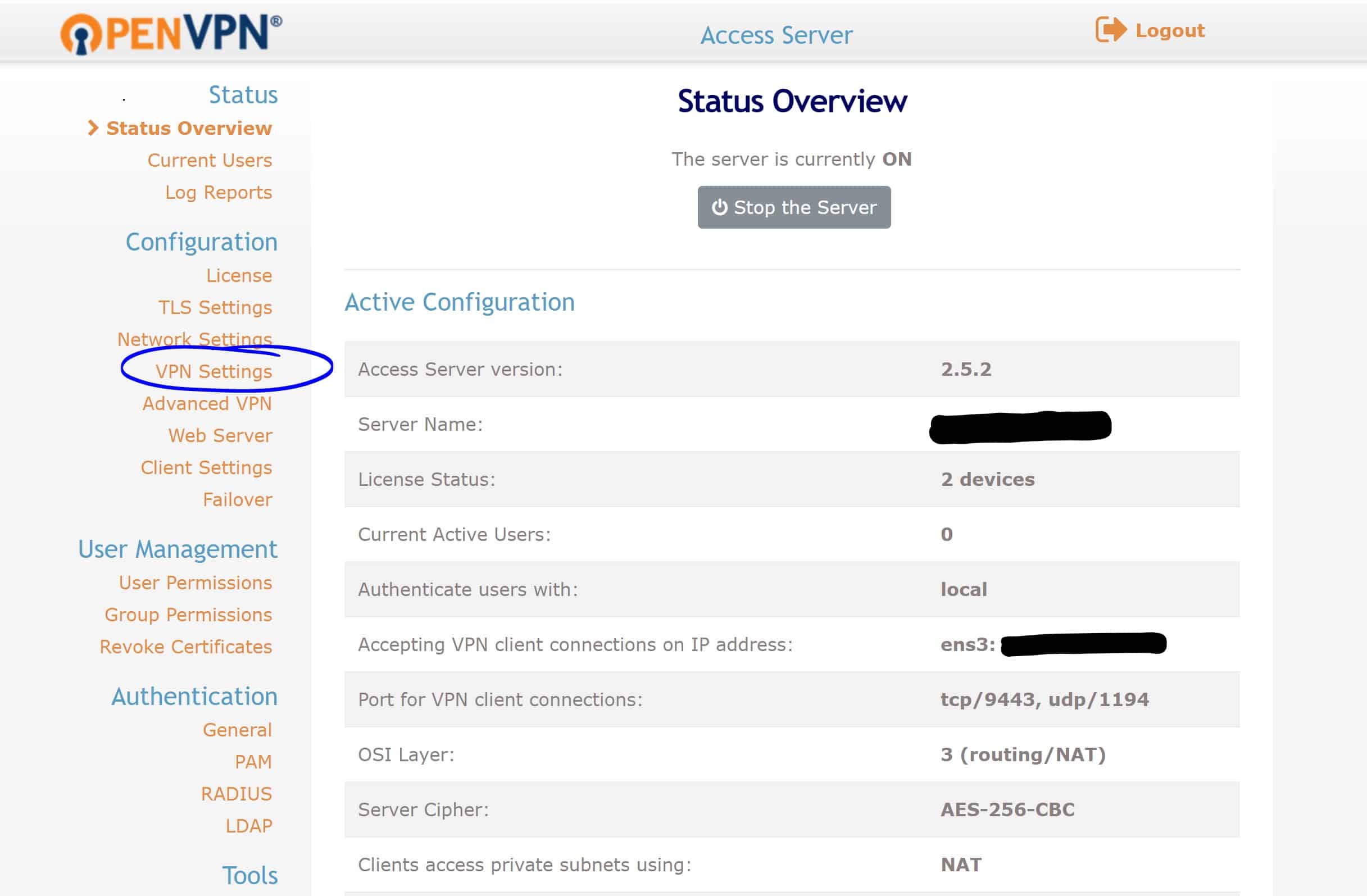 VPN Settings