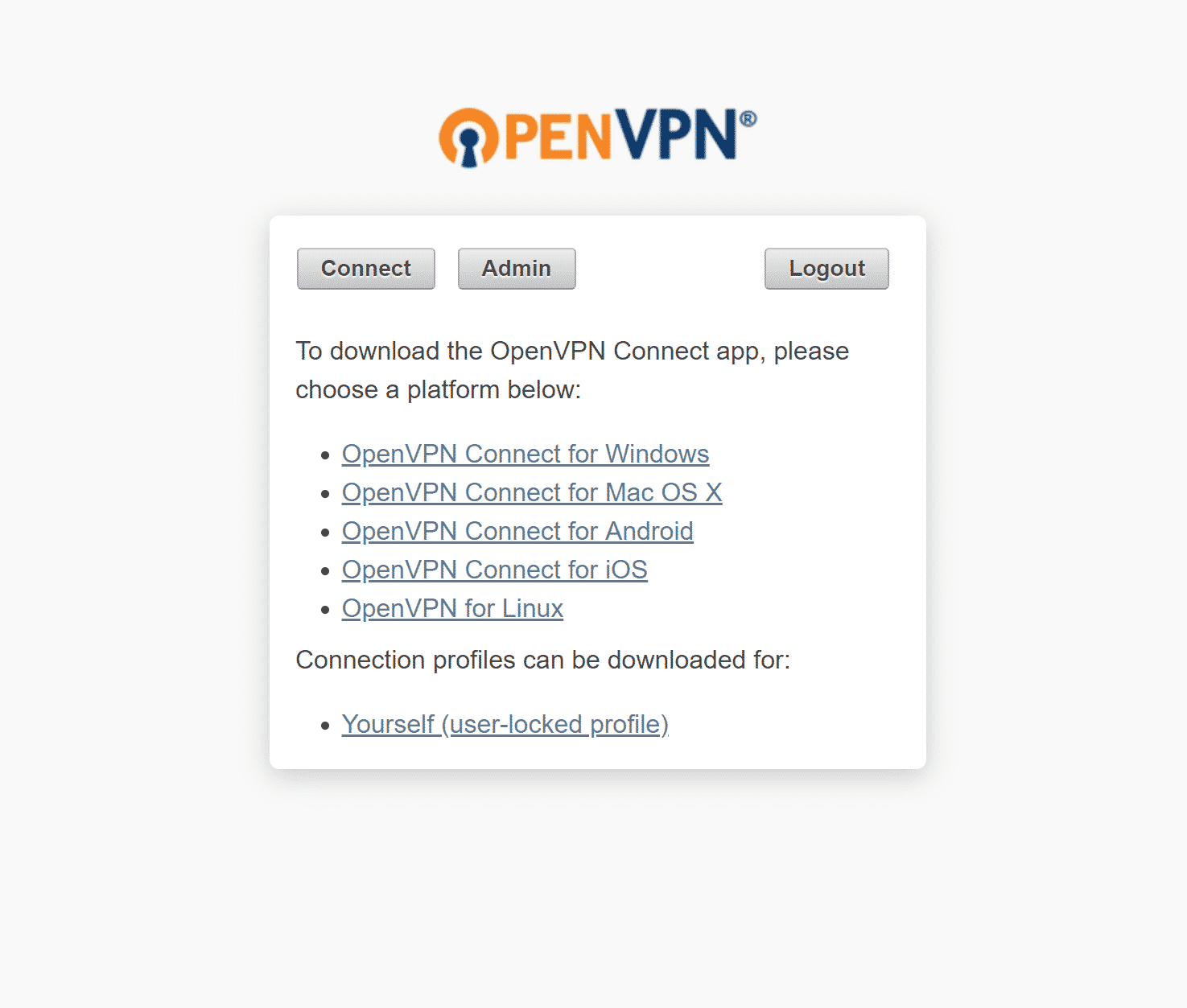 OpenVPN Connect app