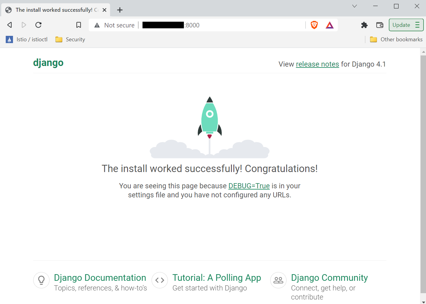 Enabling and Connecting the Django Admin Interface Server Webpage