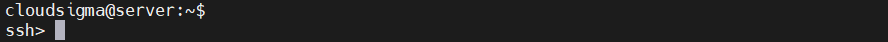 SSH Command Line Interface